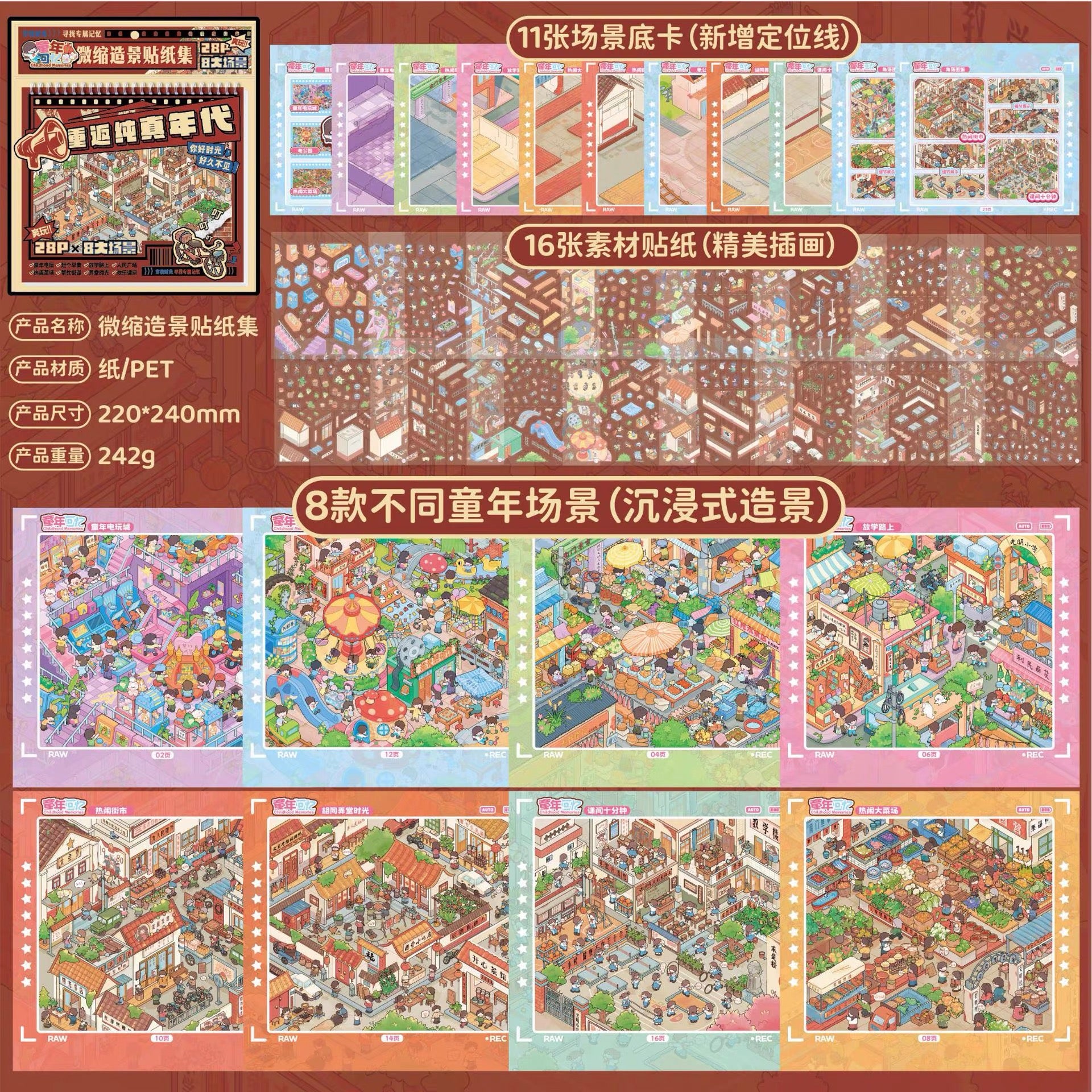 (#510) Childhood Memories Sticker Book