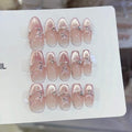 Angel's Kiss Clear K9 Diamond White French Cat's Eye Handmade Nail